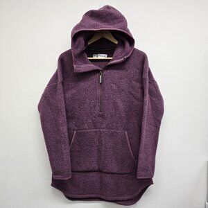 Smartwool Hudson Trail Fleece Poncho Pullover Size Small Wool Blend Purple